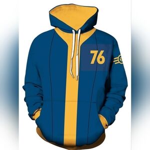 Blue and Yellow 76 Men's Hoodie